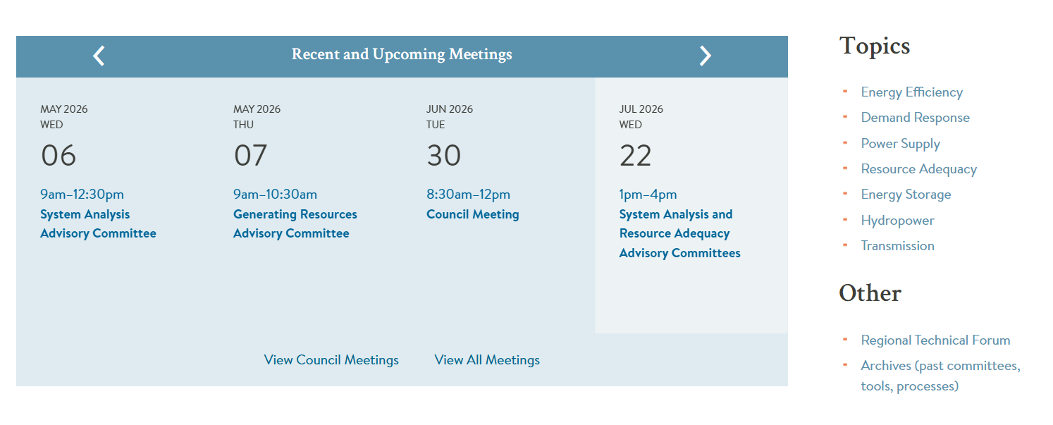 NW Council homepage